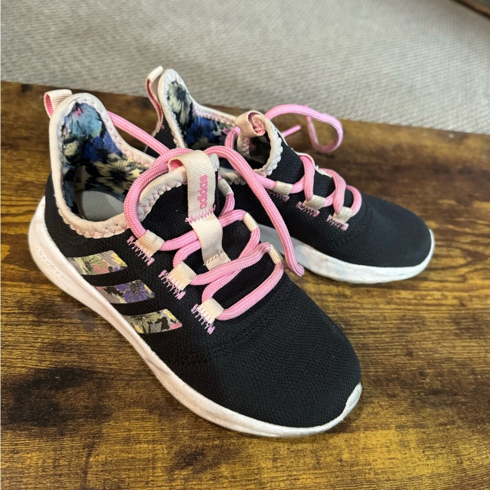 Adidas girls CloudFoam sneakers, size 13
